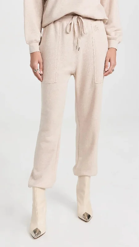 stylish tapered pants for women Rory Pants In Oatmeal Melange