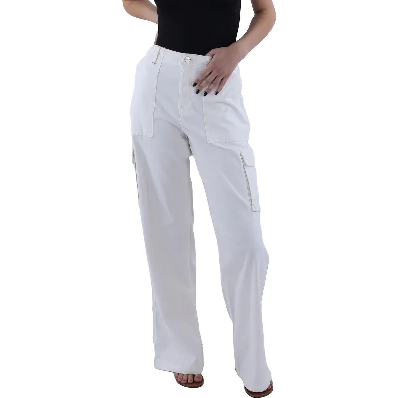 high-rise pants for women Sanctuary Womens High Rise Wide Leg Cargo Pants