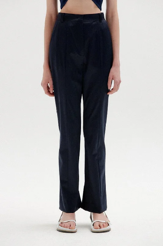 women's pants for fall Silon Straight Pants In Navy