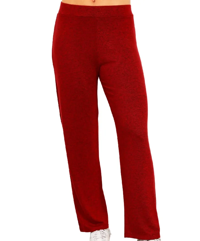 women's pants for easy wear Solid Lounge Pant In Wine