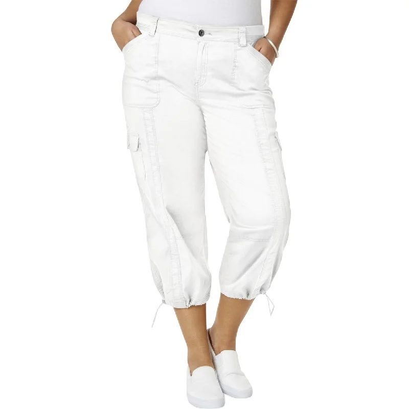 relaxed wide-leg pants for women Style & Co. Womens Plus Cargo Casual Capri Pants