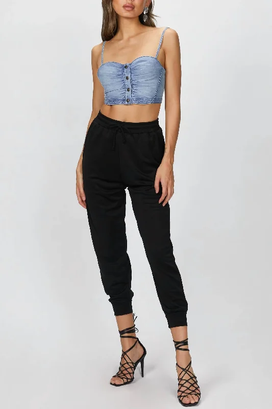 women's pants for summer Sweatpant In Black