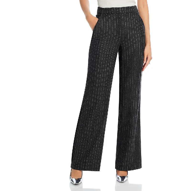 cozy winter pants for women Veronica Beard Womens Pin Strip Wool Trouser Pants