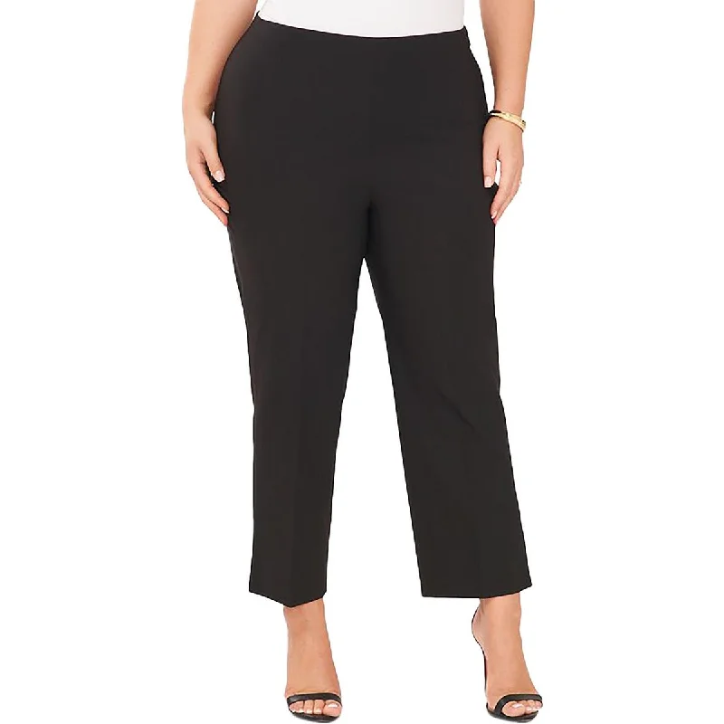 chic and stylish pants for women Vince Camuto Womens Plus High Rise Cropped Straight Leg Pants