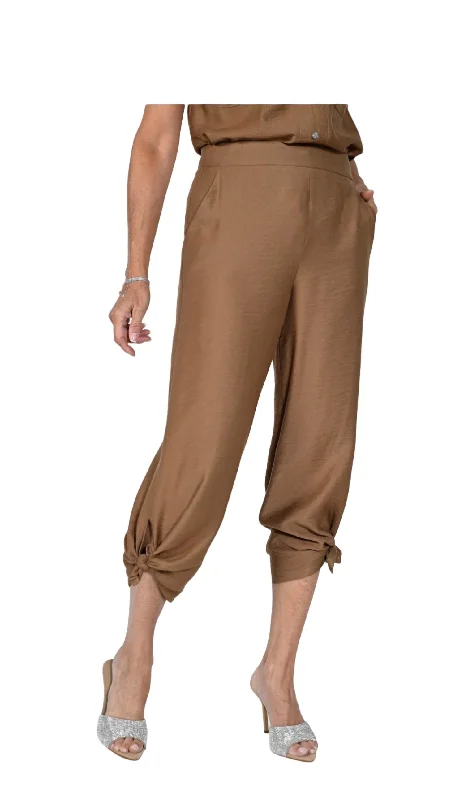 comfortable trendy office pants Woven Pant In Cocoa